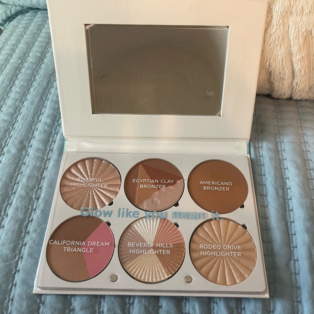 BRAND NEW never used OFRA “On The Glow” highlighting and bronzing palette